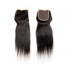 Load image into Gallery viewer, 4X4 Lace Closure 100% Brazilian Human Hair Silky Straight
