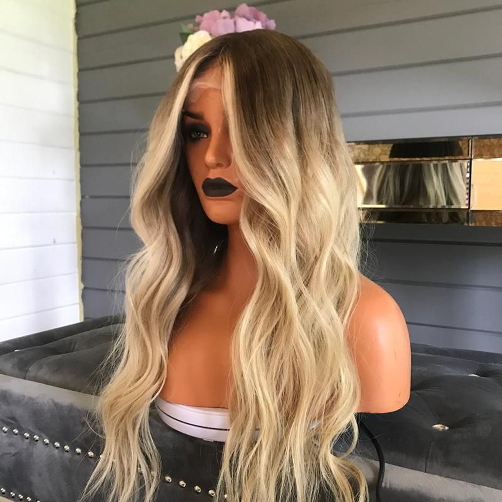 Ombre Blonde Wigs Human Hair