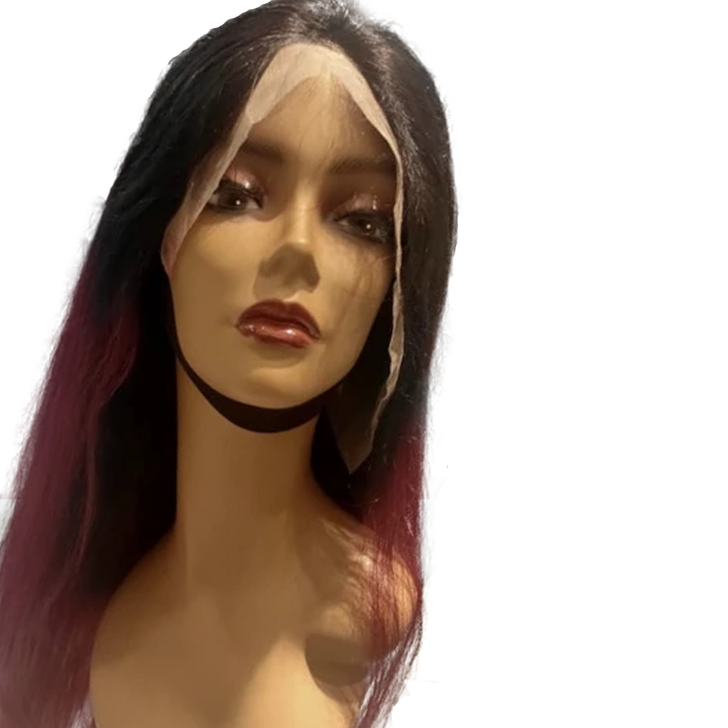 Ombré Burgundy Hair Wig