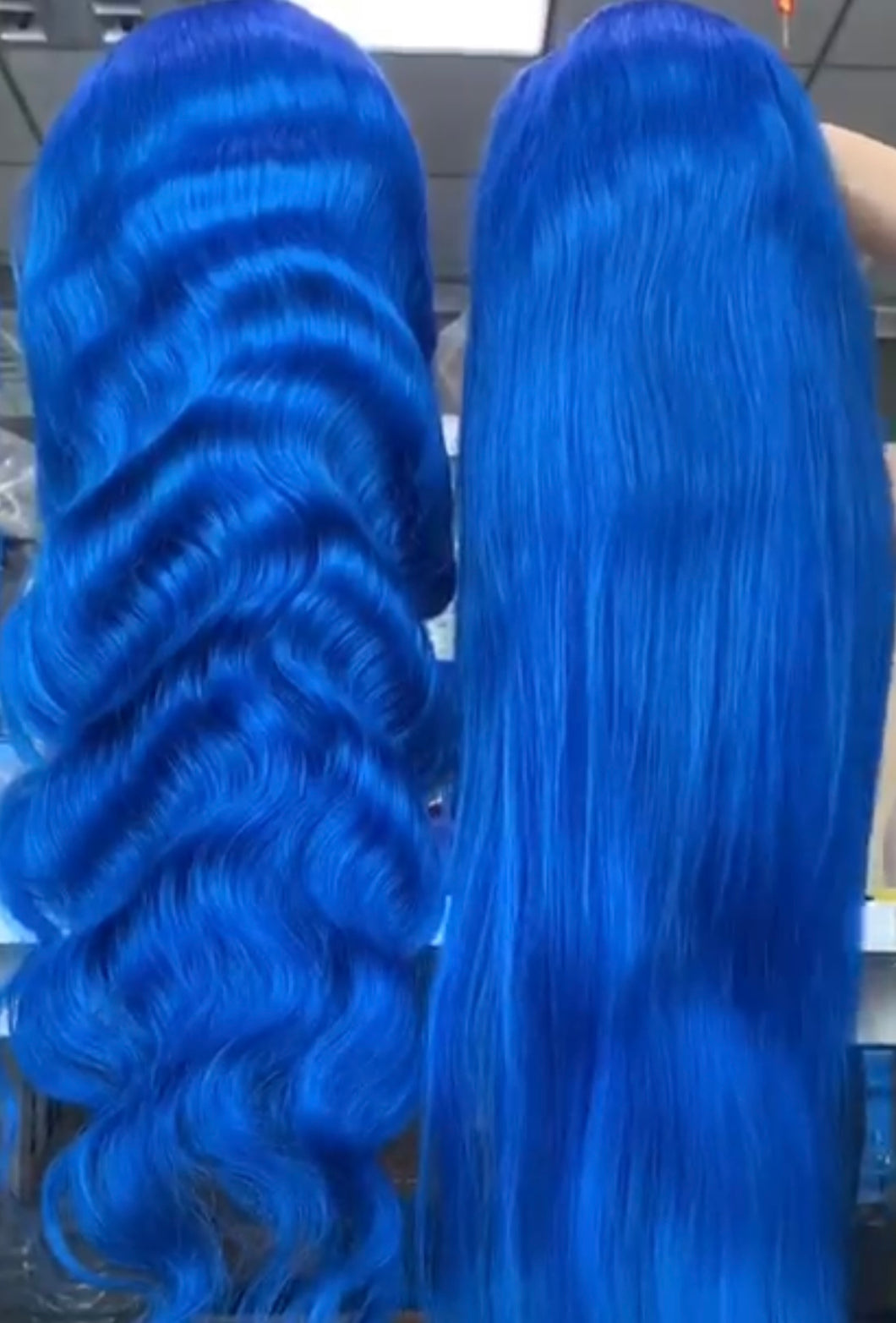 fantasy wig blue 22”